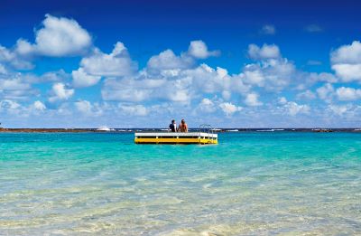 Pontoon in ocean